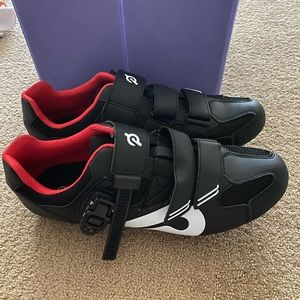 Peloton Black and Red Athletic Shoes